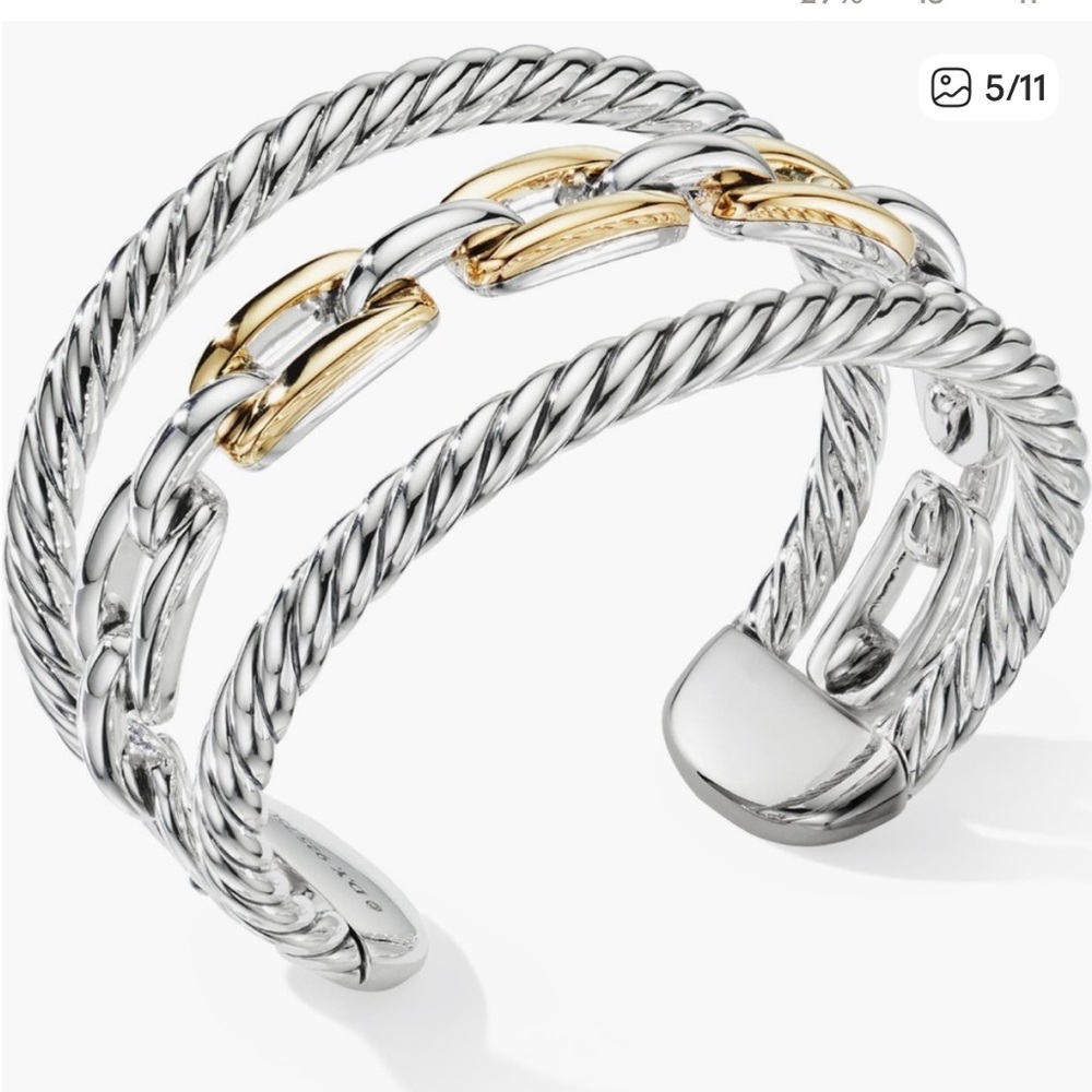 David yurman link “Wellesley link” cuff bracelet